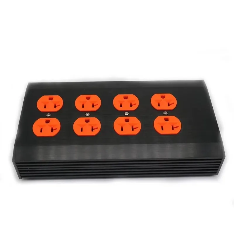 HIFI Socket Outlet  Audio Aluminium Alloy Shield Housing US 3 Pins IEC Inlet Industrial Power Outlet 15A