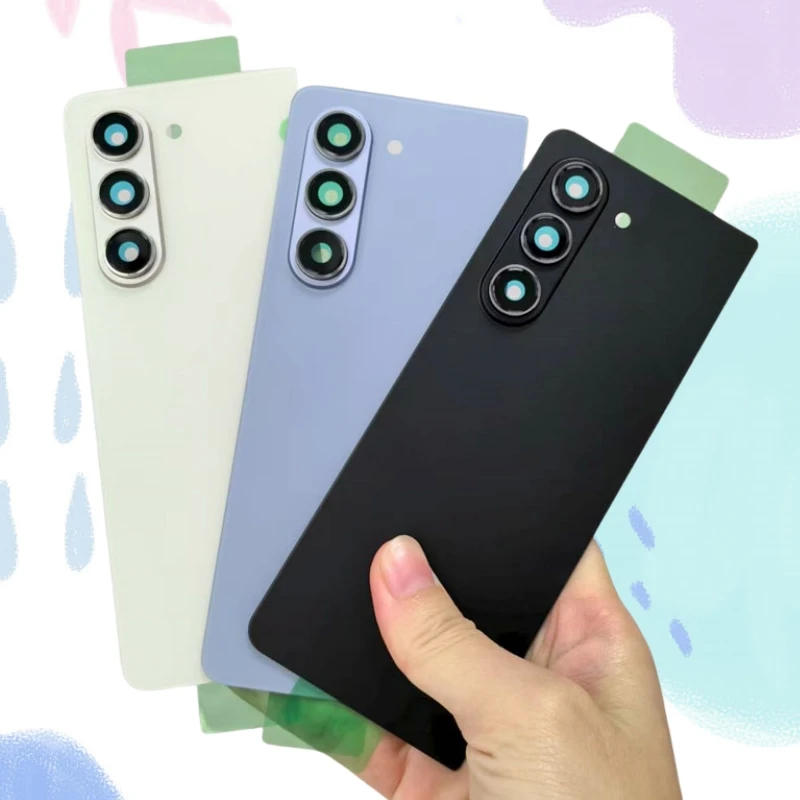 

Складная 5-стеклянная задняя крышка для SAMSUNG Z Fold5 5G F946, крышка батарейного отсека, задний корпус, запасные части, объектив камеры + клей