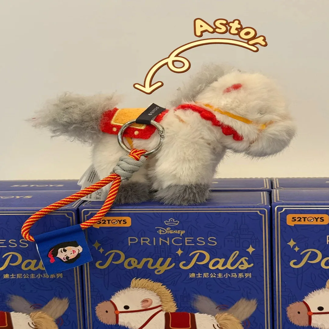 

52TOYS Disney Princess Pony Pals Plush Toy Keychain Rotatable Tail Blind Box Figurine Bag Charm Collectible Year Of The Horse