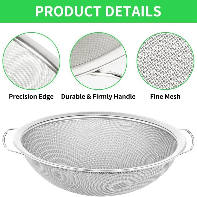 Fine Mesh Paint Strainer 60 Mesh Stainless Steel Paint Strainer Fits 5-Gallon Buckets To Filter Impurities From Paint