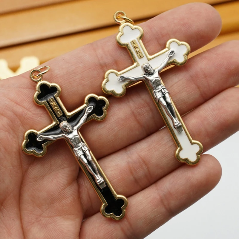 5.5cm Alloy Cross Pendant Rosarios catolicos accessories Religious jewelry Cruz pectoral Articulos religiosos catolico crosses