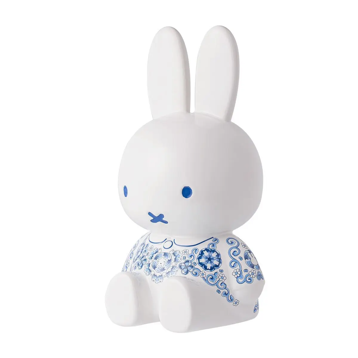 Kawaii Miffy Doll Figurine Cute Cartoon Miffy Ceramic Figurine in Blue White Style Cute Rabbit Figurine for Desktop Decoration
