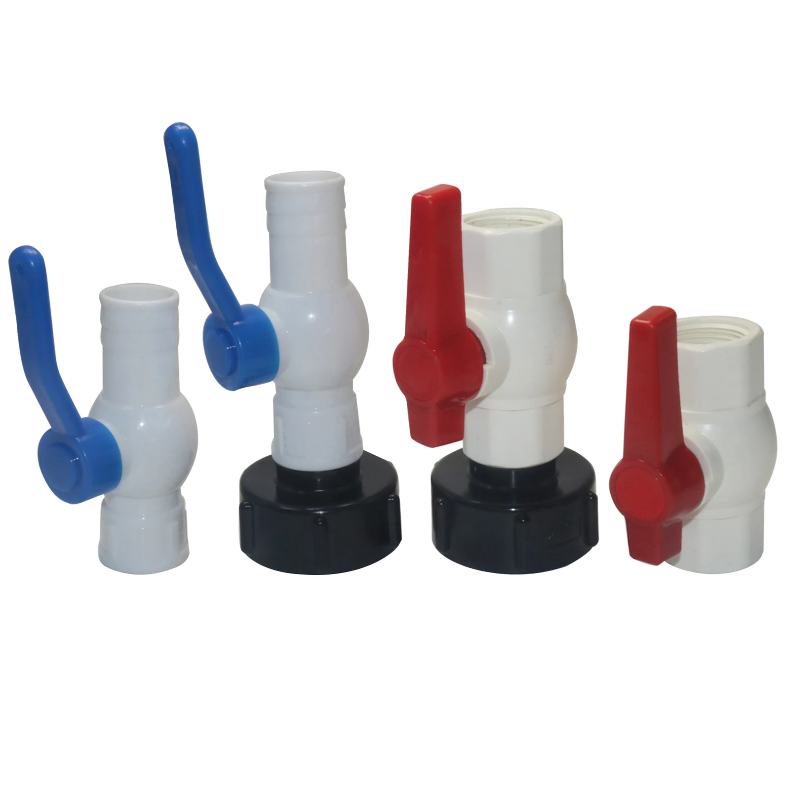 IBC S60*6 Water tank Ball valve G1 3/4'' 1/2'' PVC Material Garden Water Pipe Fittings Valve Switch Connection Adapter faucet