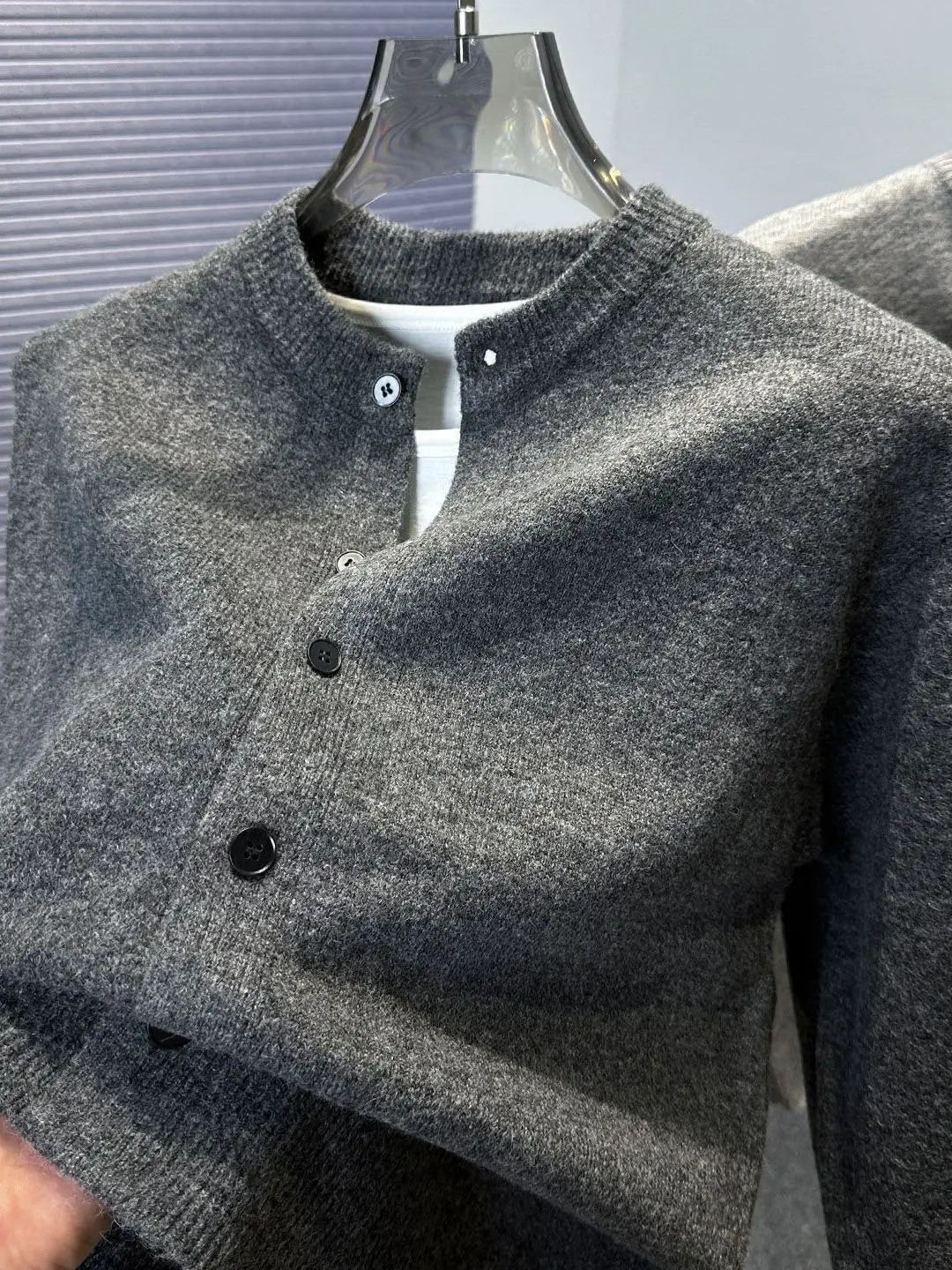 

Men's Casual Knitted Sweater Cardigan Pure Color round Ne Open Front Faionable mat Sle Autumn Winter Outerwear