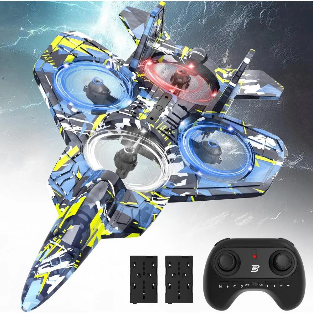 Avião acrobático RC Fighter Jet Mini Drone para crianças e adultos com presente de brinquedo iluminado