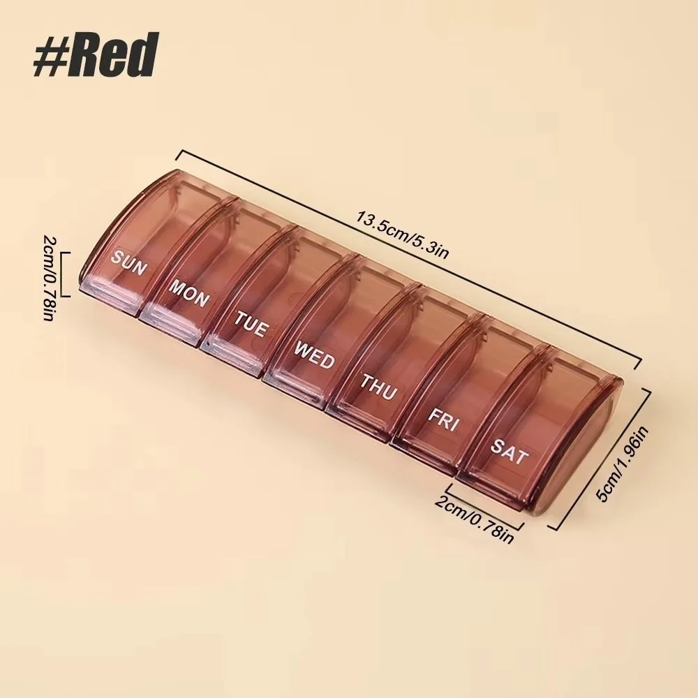 Large Capacity Weekly Pill Organizer Portable Size Durable Daily Vitamin Case Multi Compartment Design 7 Day Pill Case