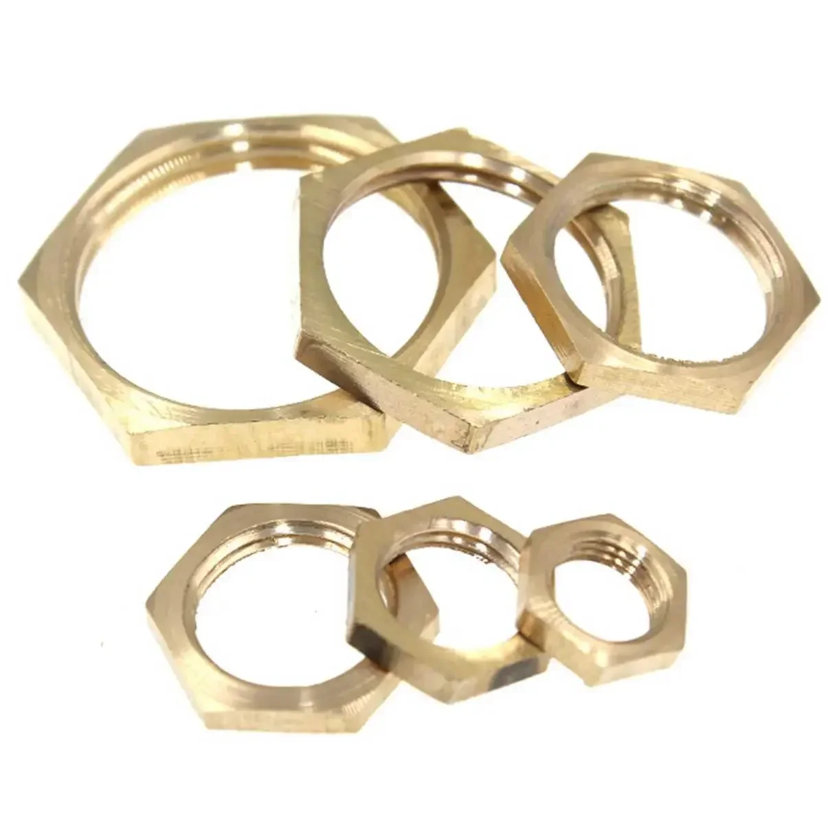 

10 шт. 1/8 "1/4" 3/8 "1/2" 3/4" 1 "BSPP M10x1 M12x1 M12x1,25 M14x1 M14x1,5 M16x1 M20x1,5 внутренние латунные шестигранные стопорные гайки