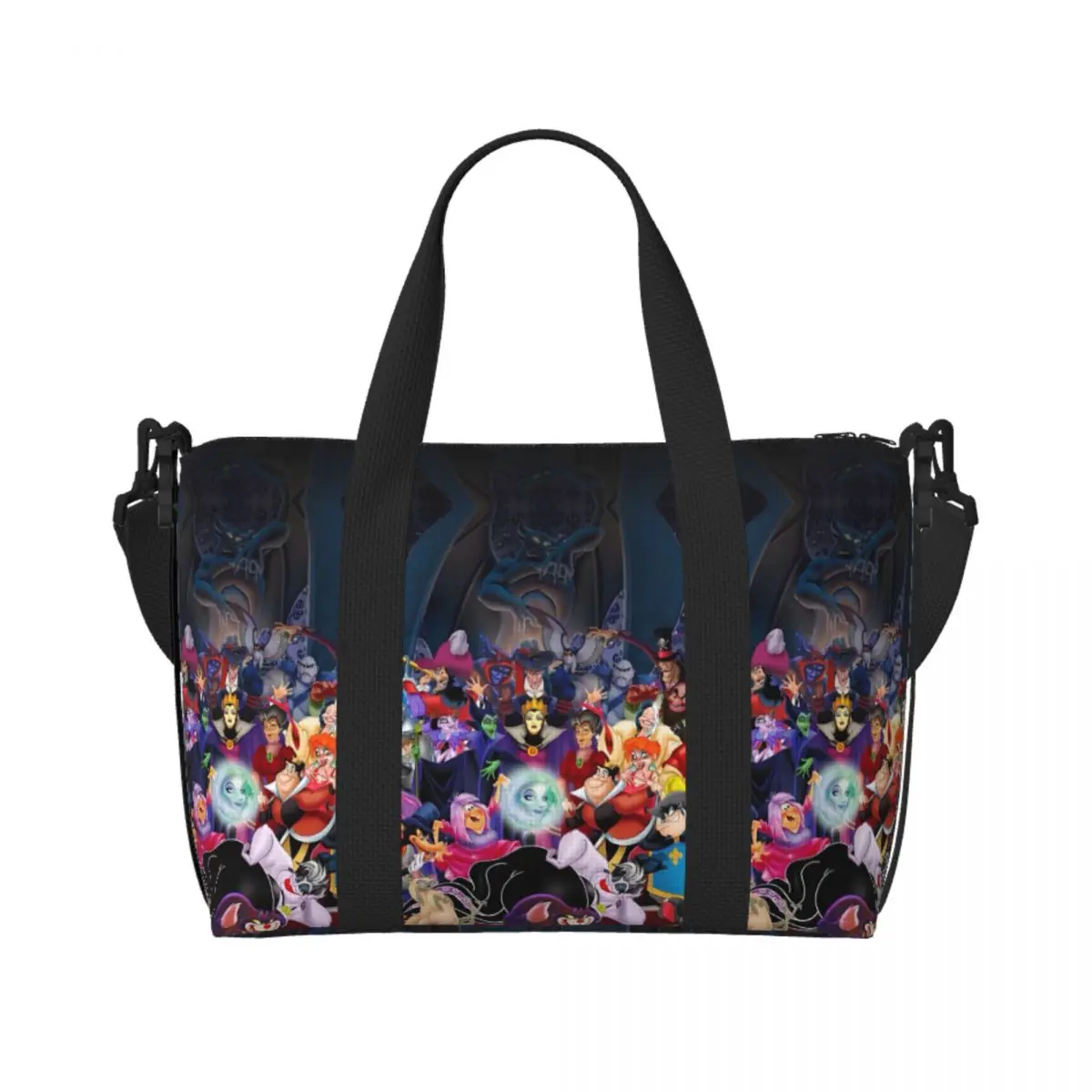 

Custom Terrible Villains Women Grocery Tote Shopping Bag Women Big Capacity Malicious Queen Gym Beach Travel Bags