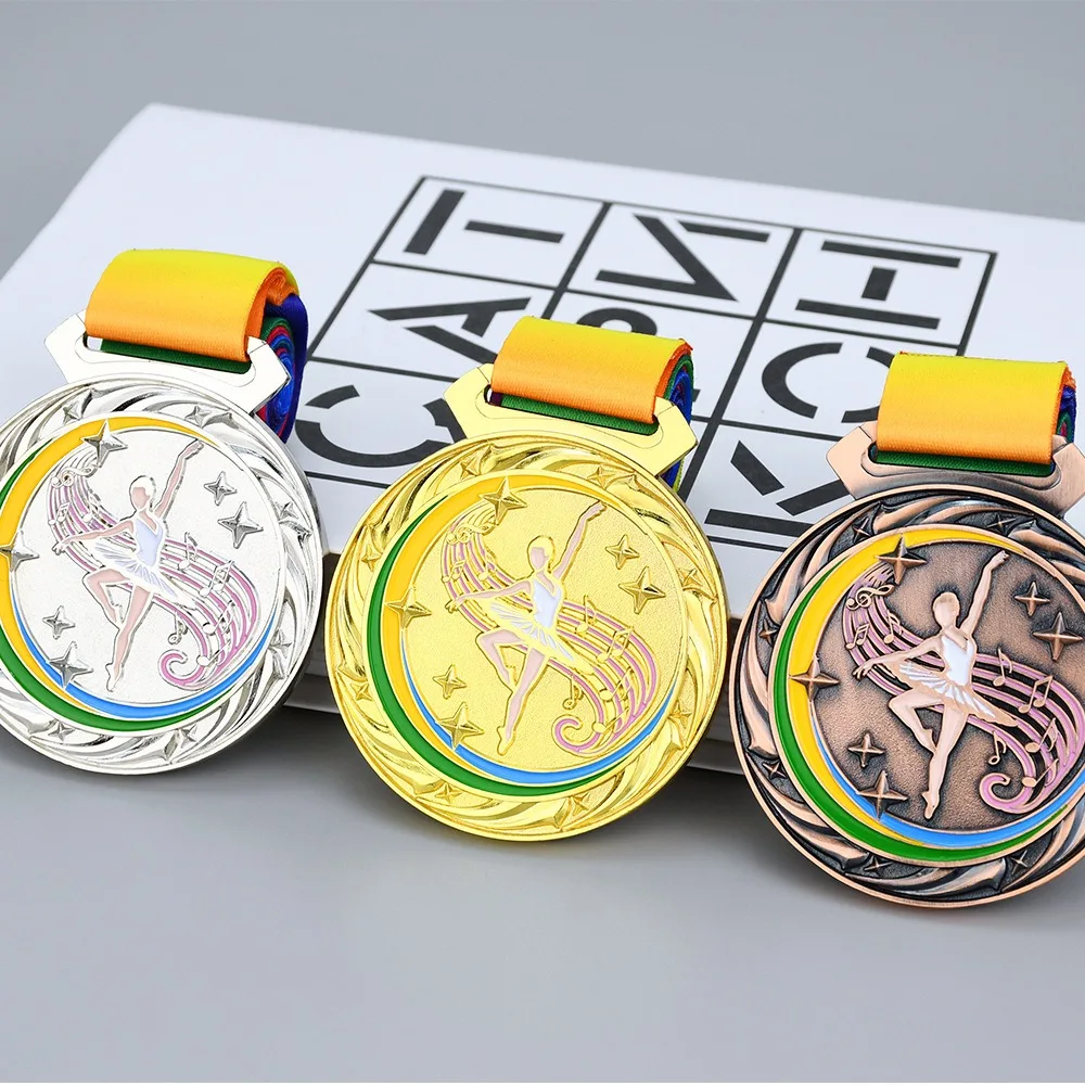 Dance medal Super gram School sports meeting listing Yoga Ballet Dance Competition medal souvenir 100g