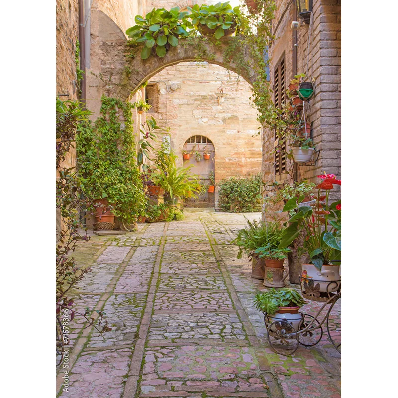 NITREE خمر الأوروبي عرض الشارع مشهد خلفيات للتصوير الفوتوغرافي الدعائم الزفاف صور الخلفيات استوديو JJD-06