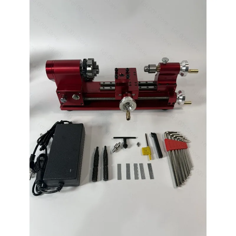 DIY Mini Lathe Multifunctional Household Woodworking Homemade Small Lathe Portable Desktop Micro-Lathe 110V-220V 100-2500r/min