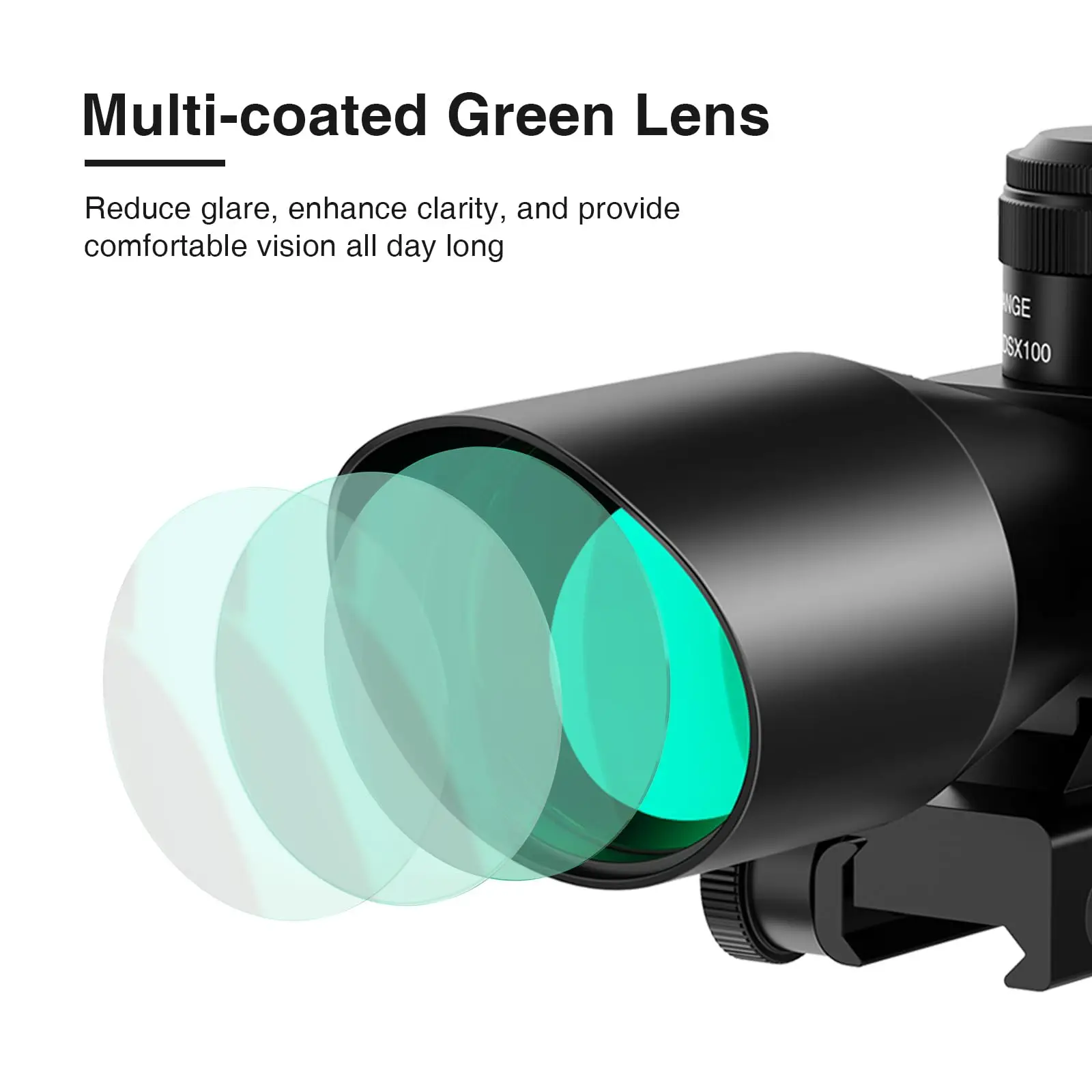 MidTen 2.5-10x40 Rifle Scope Optics Red Green Illuminated Mil-dot Riflescope with Red Laser Sight ComboFor 20mm Picatinny Rail