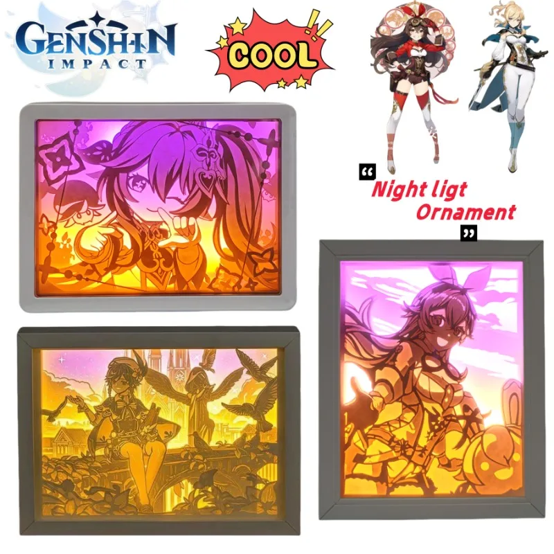 

Genshin Impact Kamisato Ayaka Kaedehara Kazuha Creative Cartoon Night Light Bedroom Bedside Atmosphere Lamp Decorative Ornament