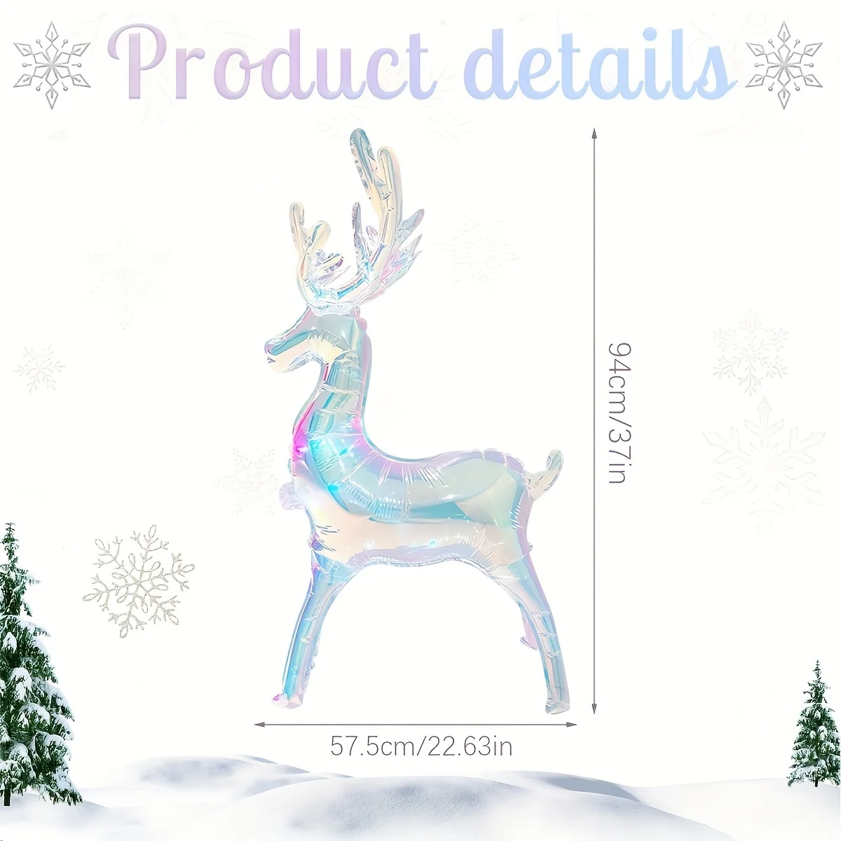 Traumhafte und Wunderschöne Farbige Hirsch-Aluminiumballons Eignen Sich als Dekoration für Weihnachts- und Geburtstagsfeiern – Detail 5
