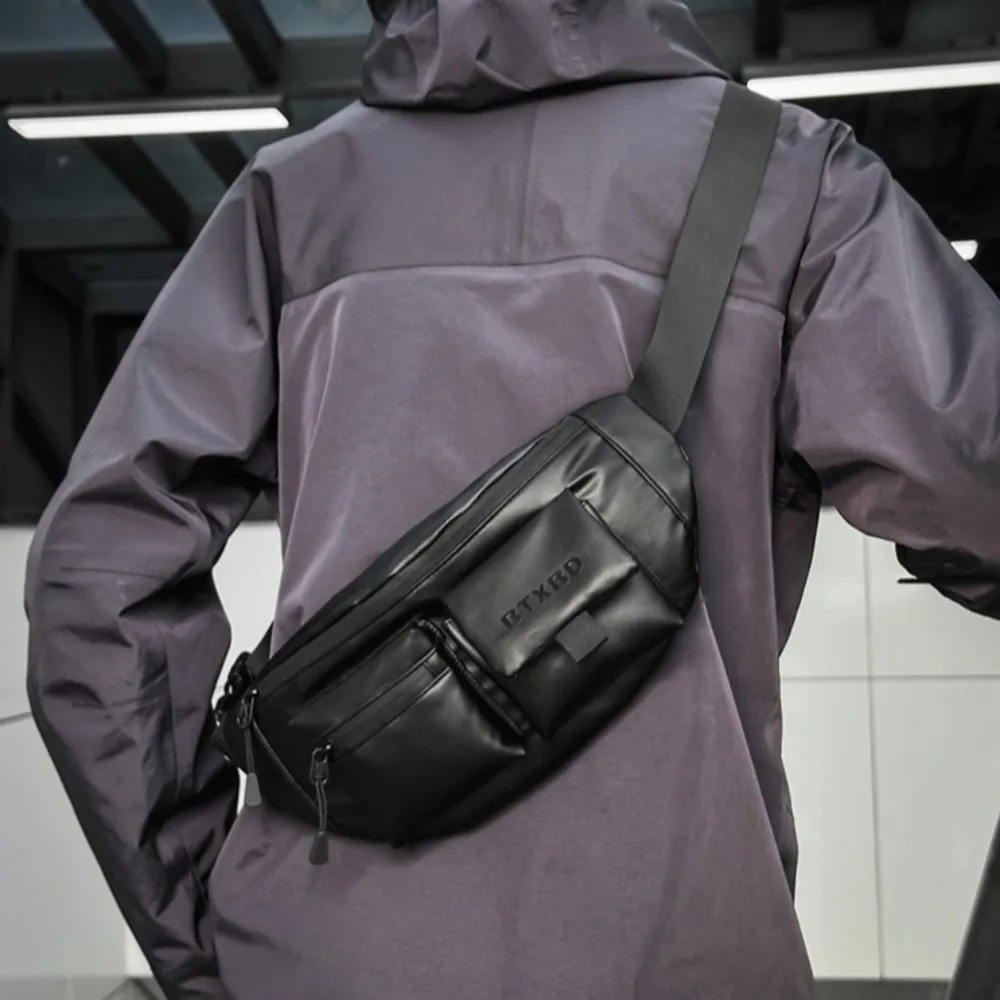 

Multi-function Men Chest Bag Solid Color Large Capacity Running Waist Bags Belt Bag Crossbody Bag Sports Phone Bag Riding
