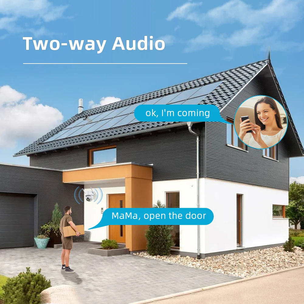 ICSee Wifi Outdoor Surveillance Camera 8MP Wireless Security Mini Camera Human Detection CCTV IP Camera Auto Tracking NVR VMS