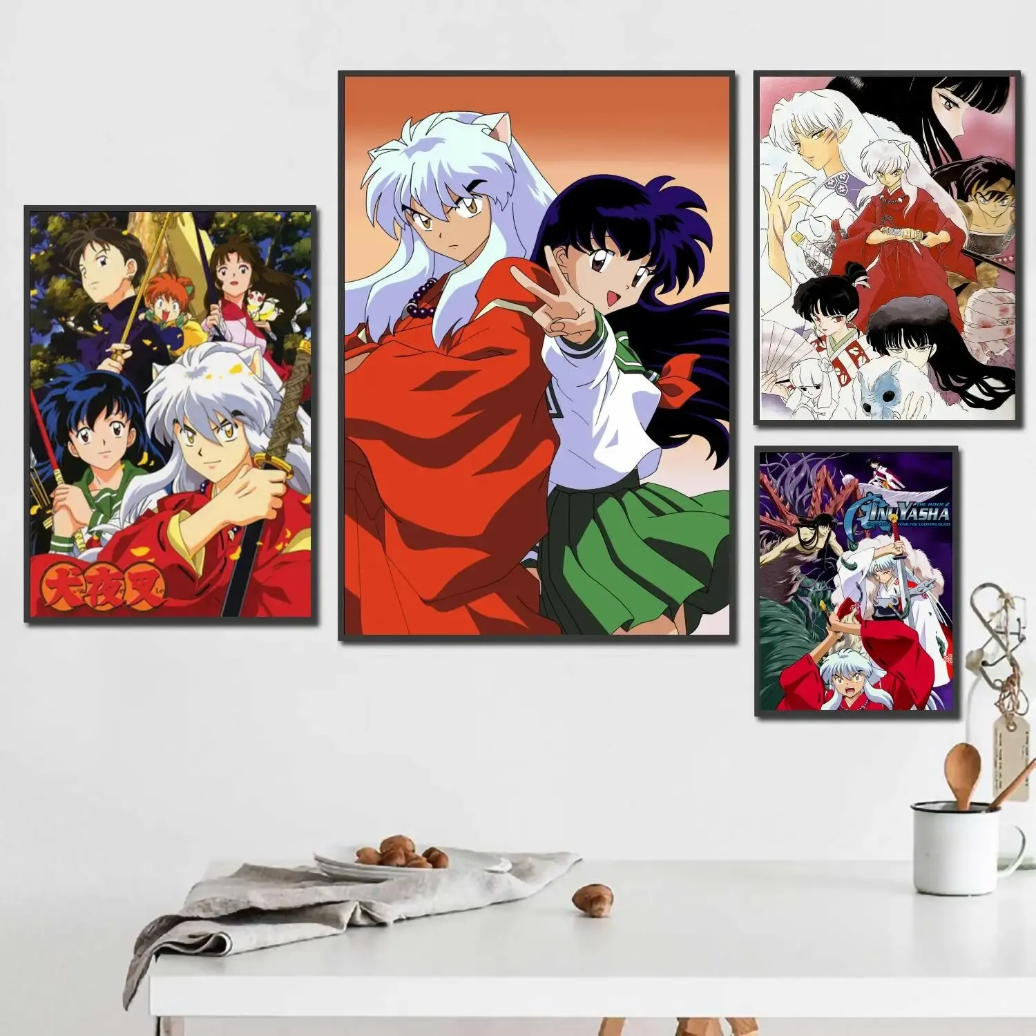 Inuyasha Cartoon Canvas Poster x inches  Decorative Art Print for Room Bar Cafe  Gift Wall Painting Decor