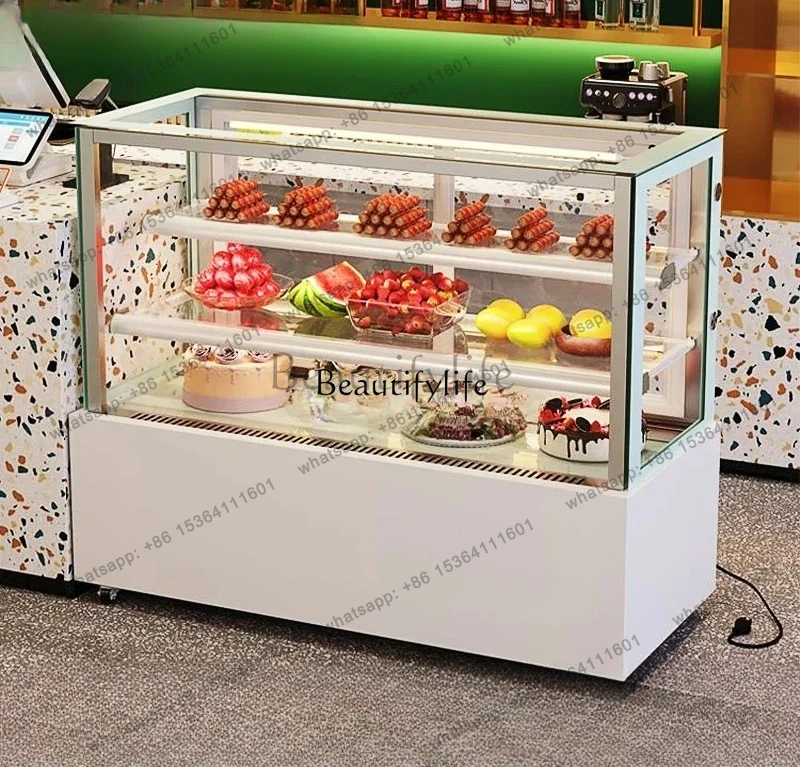 45Low Temperature Cake Display Cabinet Commercial Refrigerated Freezer Embedded Coffee Bar Counter Fresh-keeping Cabinet