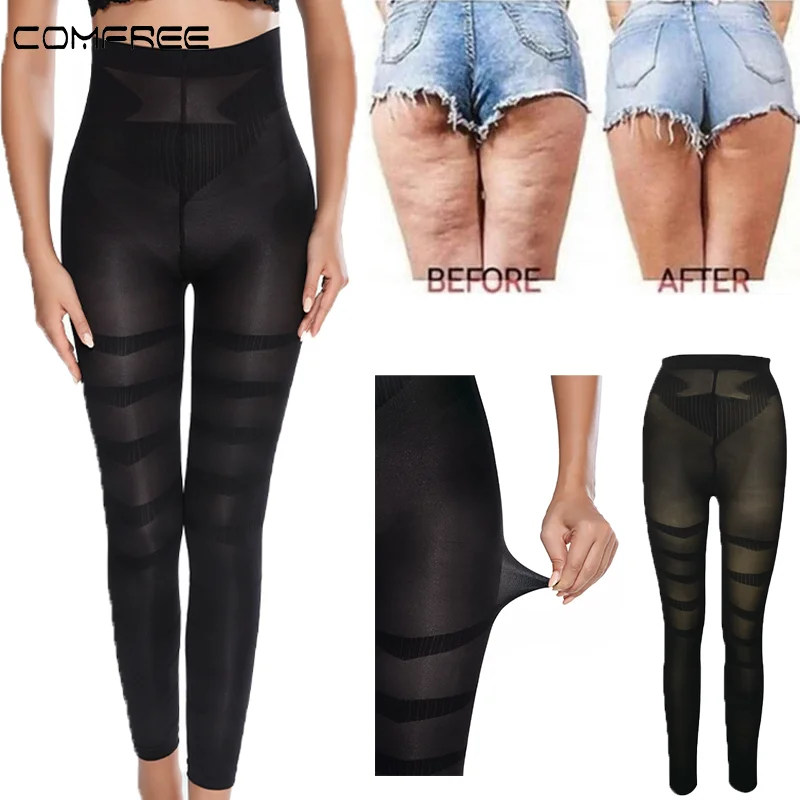 

High Waist Shapewear Anti Cellulite Compression Leggings Leg Slimming Body Shaper Tummy Control Tights Panties Thigh Slimmer