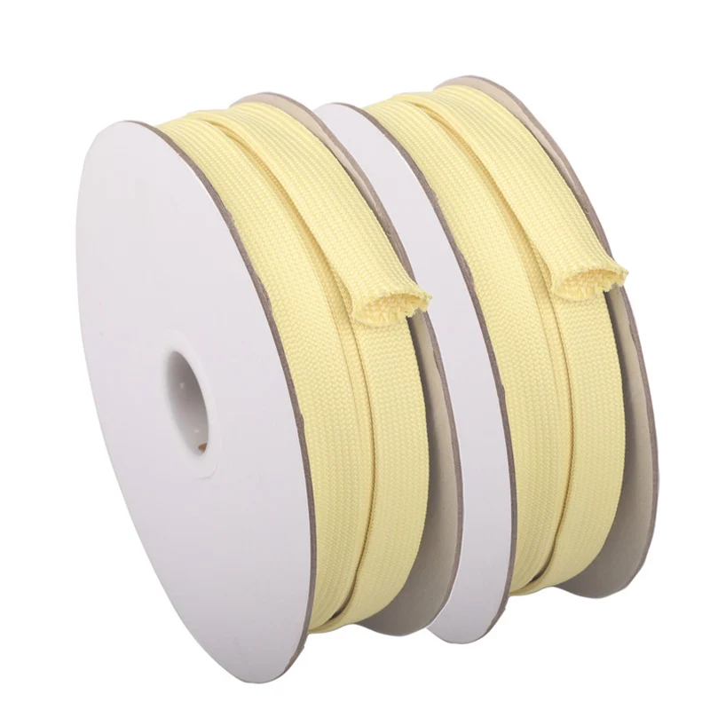 DORISEA Inner Diameter 1mm - 80mm Insulated Empty Aramid Tunnels Flame Retardant Hollow Kevlar Fiber Sleeve Case