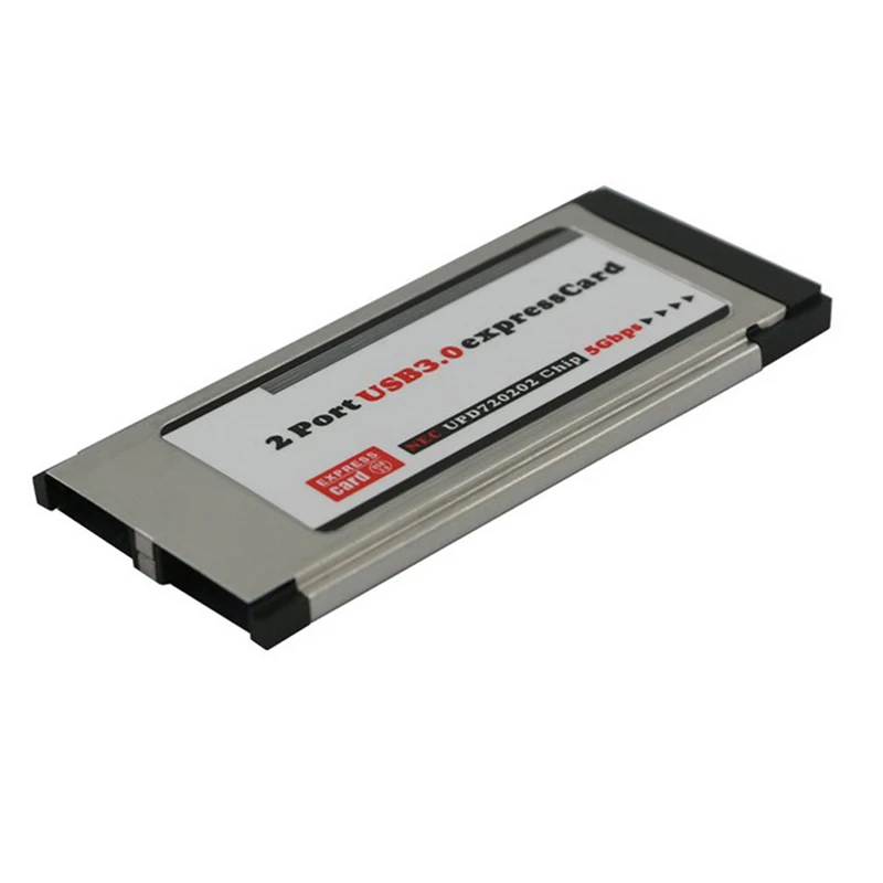 1set PCI Express to USB 3.0 Dual 2 Ports PCI-E Express Card Adapter for 34MM Slot ExpressCard Converter 5Gbps PCMCIA Laptop PC
