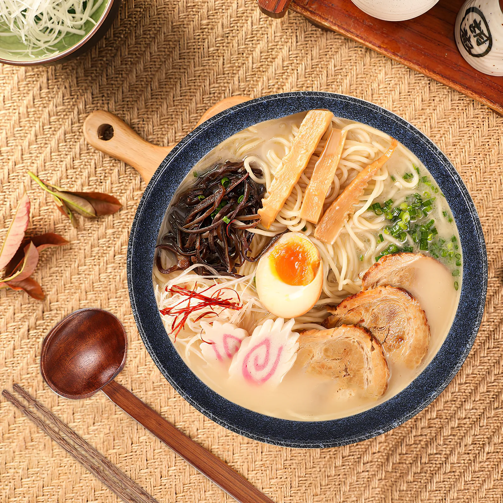 

Ceramic Ramen Bowl Set Japanese Noodle Bowl Microwave Safe Complete Dining Kit Chopsticks Spoon Japanese Ramen Bowls