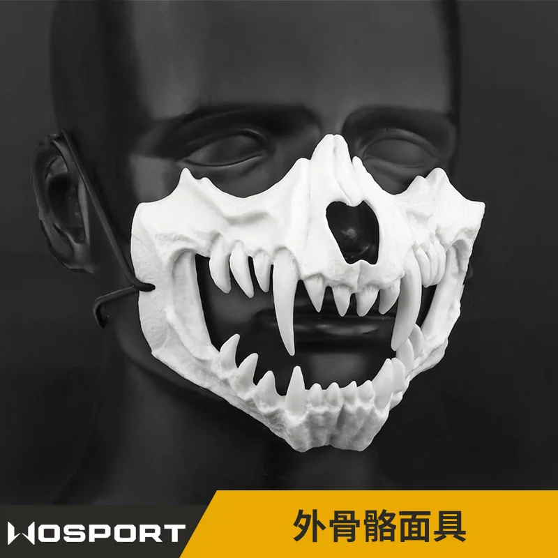 WOSPORT Exoskeleton Beast Half Face Mask Halloween Party Movie Styling Props Outdoor Tactical Equipment