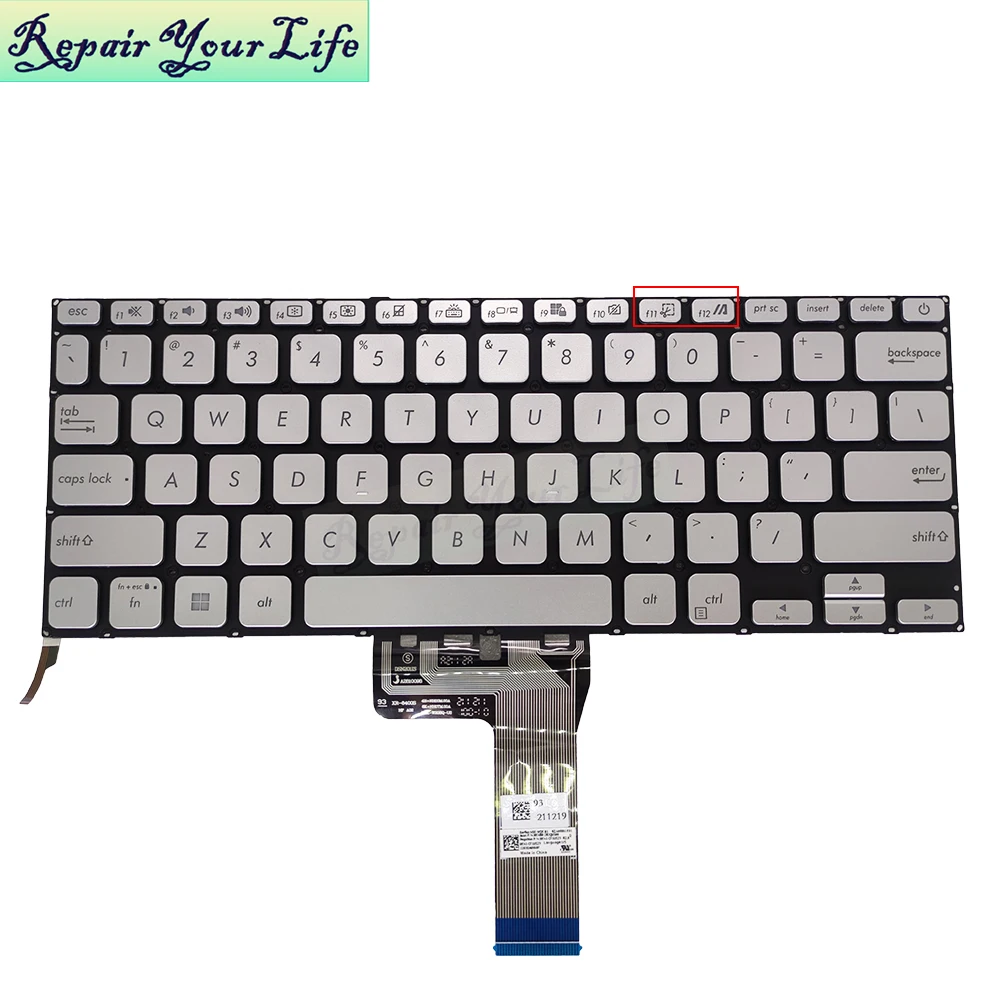 Imagem -05 - Teclado Retroiluminado Espanhol dos Eua para Asus Vivobook Eua Teclados Spa Vivobook X415 D415 M415 F415 X415ep X415ea X415ja X415da X415ma 282qus00