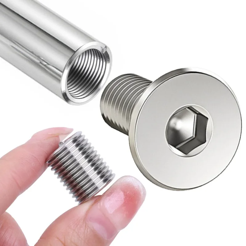 أدوات إصلاح خيط الفولاذ المقاوم للصدأ ذاتية التنصت إدراج محول المكسرات حلزونية إصلاح سهلة التركيب موضوع إدراج موضوع ارتداء عدة