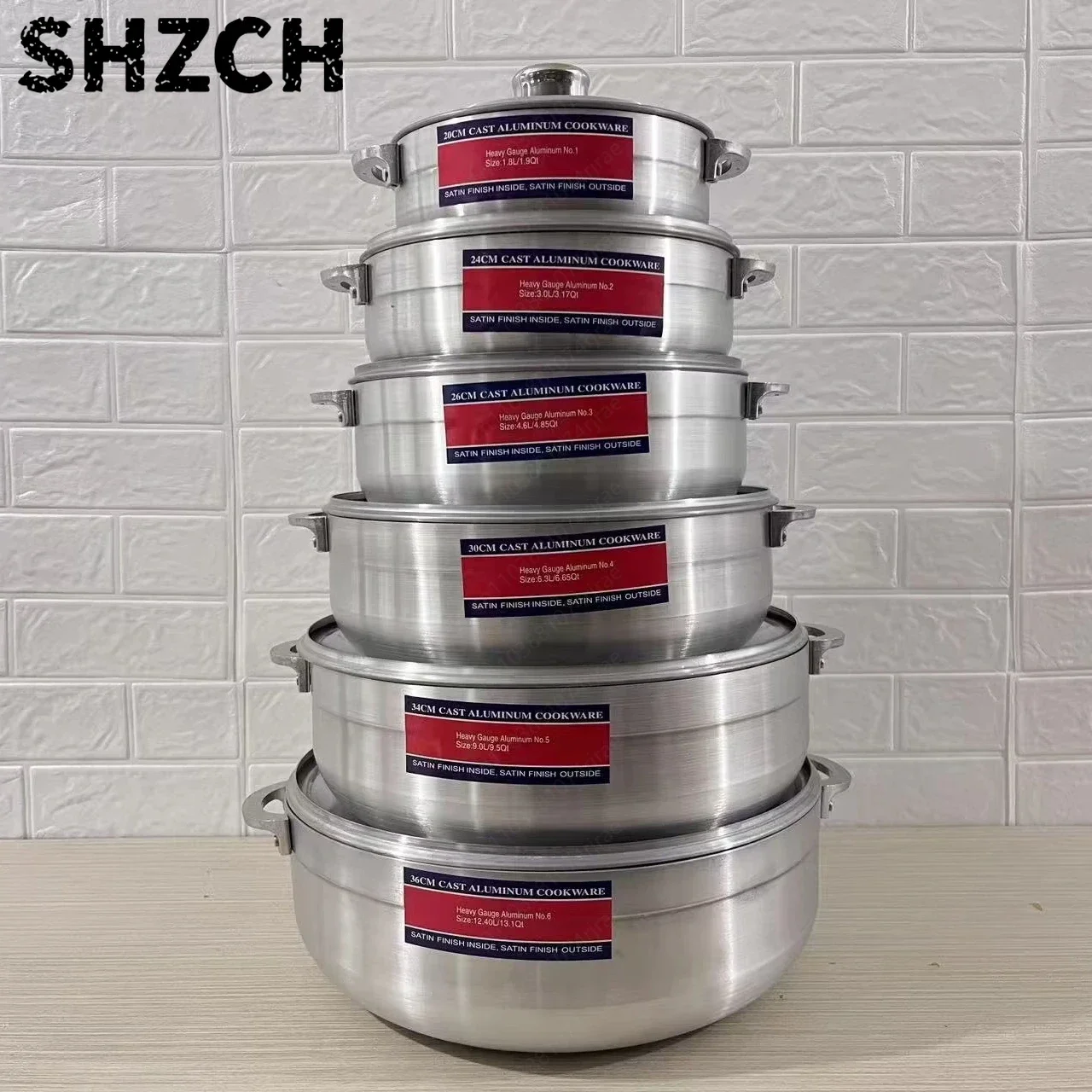 Sand Pot 6-piece Set Middle East and African Soup Pot 20-36cm Pot Set, Aluminum