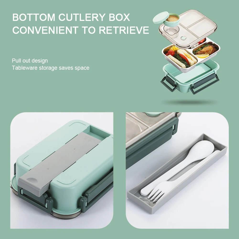 Stainless Steel Tiffin Box Food Safe Leakproof Fast Food Box For Adults Teens