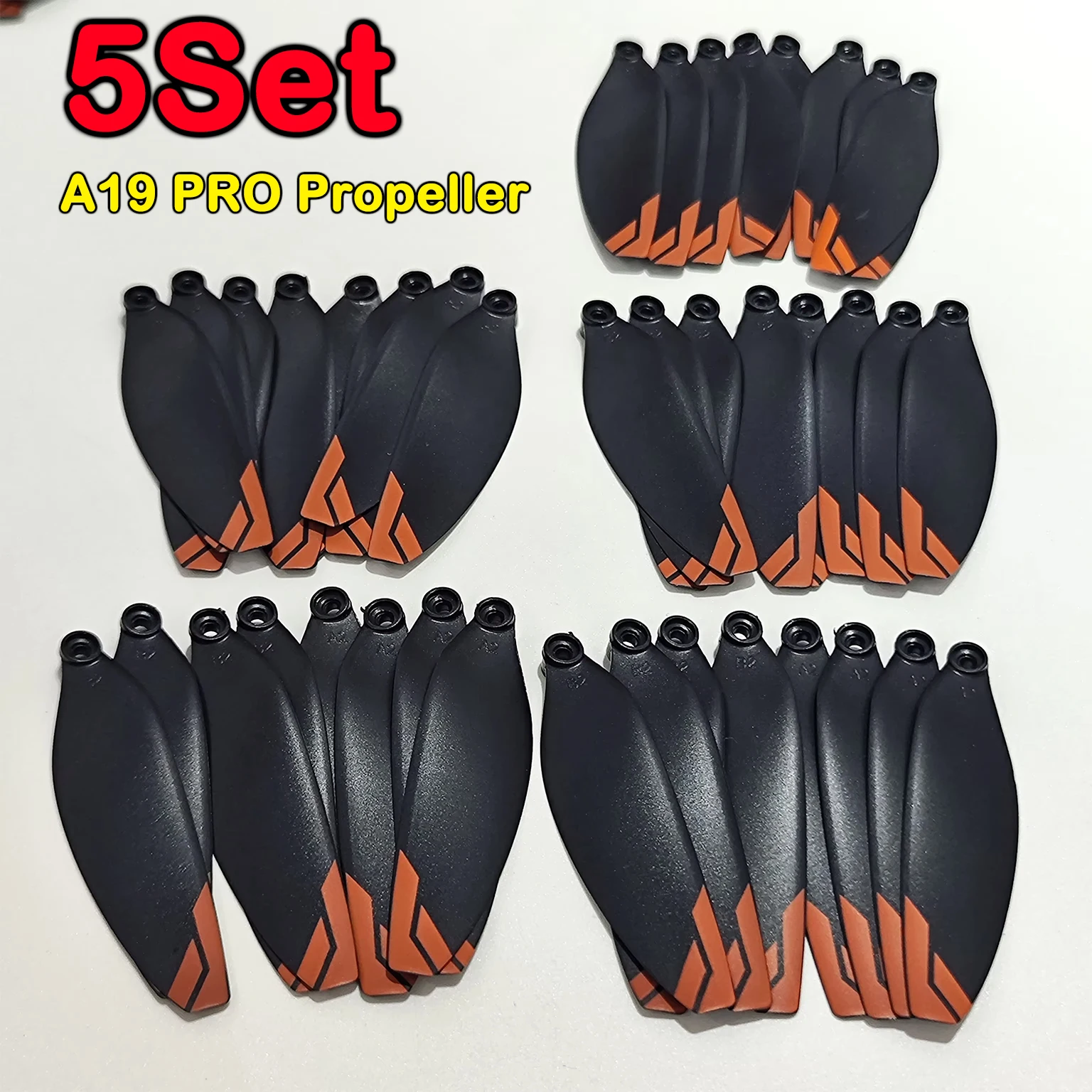40PCS(5Set) Original A19 PRO GPS Drone Propeller Props Spare Part A19PRO Drone Wing Blade Maple Leaf Part Accessory
