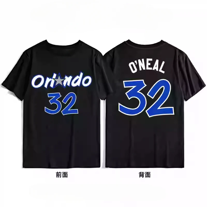 Urban Basketball Tee White Splash Bold Art Font Star Digit Print Front Rear Letter Decor 2026 Adult Kid Fan Sports Shirt
