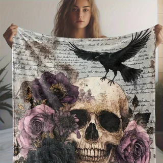 

Soft flannel blanket, suitable for home, office, camping. An excellent choice for Halloween, Thanksgiving and Christmas gifts.