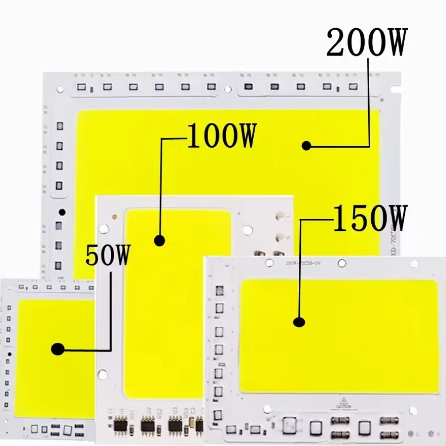 LED COB lamp Bead 200W 100W 150W AC 220-240V IP65 Smart IC No Need Driver DIY Flood light Led Bulb Spotlight Outdoor Chip Lamp