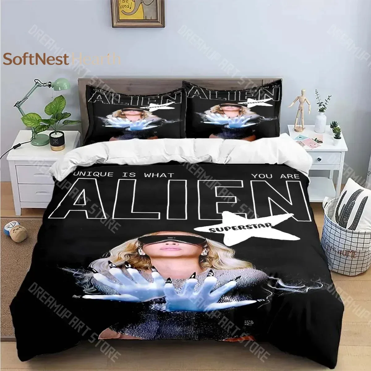 2026 Pop Female Singer Beyonce Bedding Set Boys Girl Twin Queen King Size Duvet Cover Pillowcase Bed Boys Adult Home Textiles