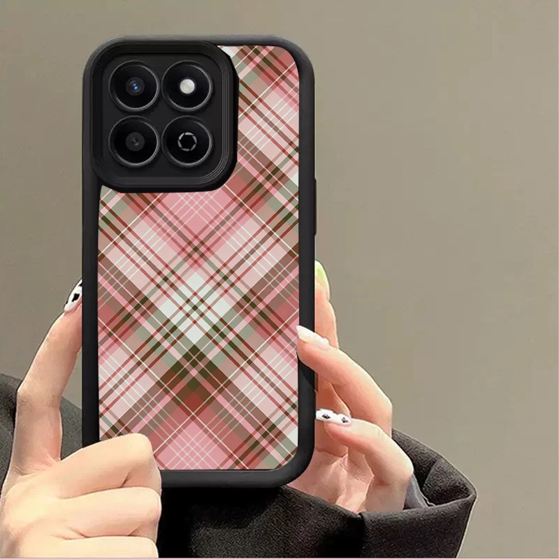 Ins Pink Check Patt…