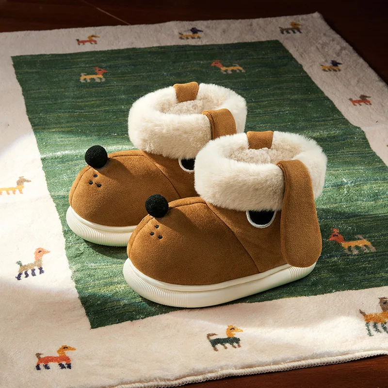 Cheerful Mario children's Winter cotton shoes Cartoon animals indoor and outdoor comfortable home cotton slippers