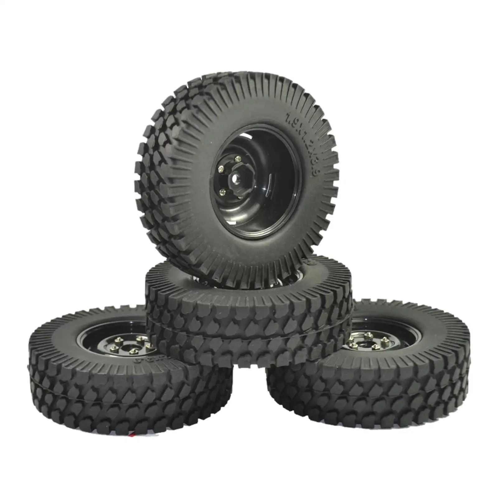 4Pcs RC Rubber Tires for TAMIYA CC01 /10 Scale Off Road Hobby Model