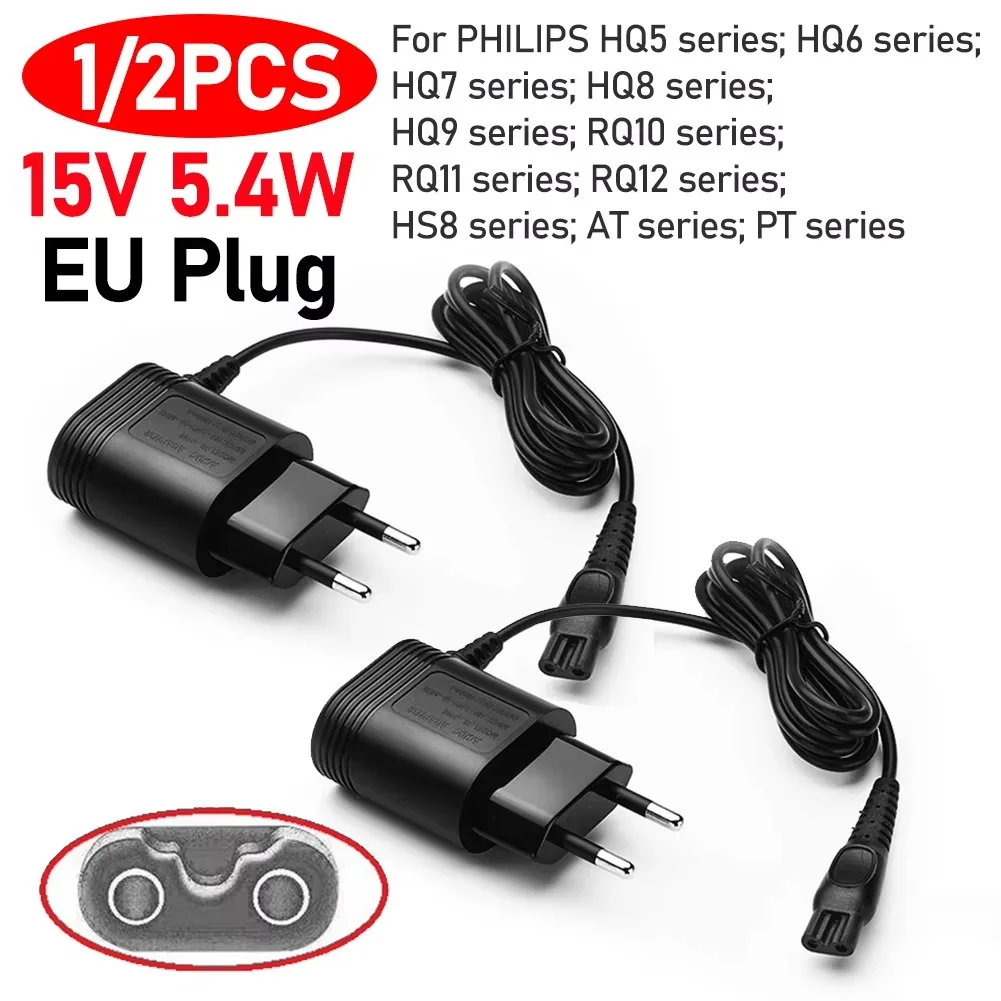 15V 5.4W Razor USB Charger Cable for Philips Electric Shaver HQ8505/6070/6075/6095 EU Plug Power Adapter Cable