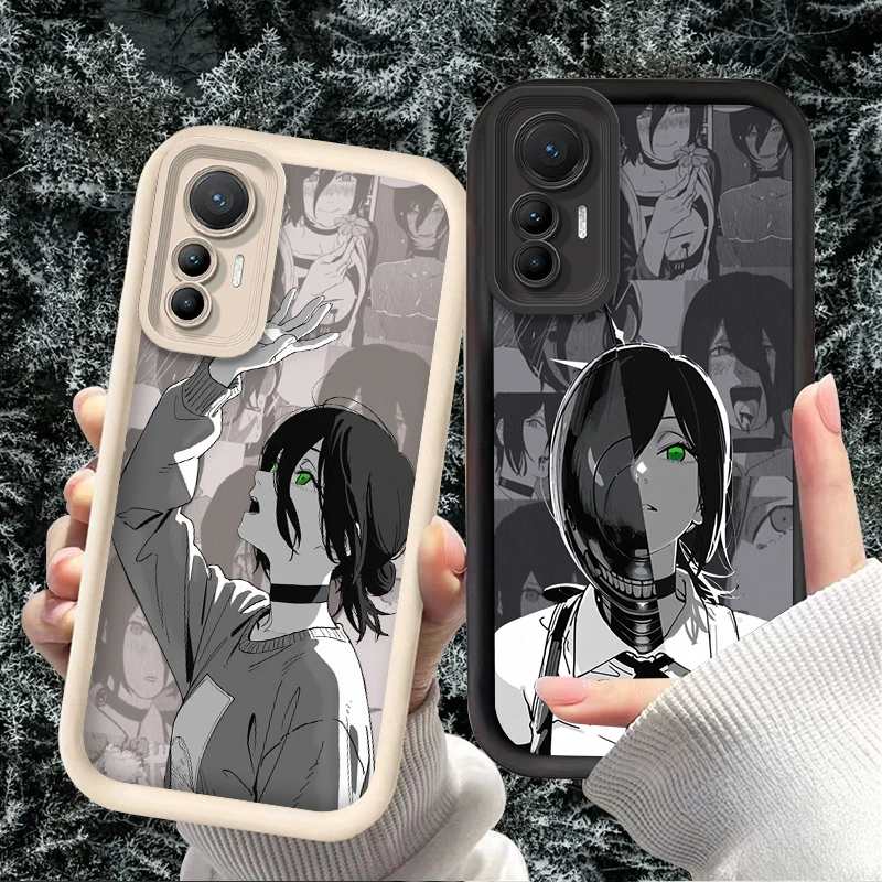 أنيمي بالمنشار رجل Reze جراب هاتف ل Xiaomi Poco F7 F6 F5 F4 F3 M5s C65 C75 C71 X7 X6 X5 X4 GT X3 NFC M7 M6 Pro 4G 5G غطاء #1