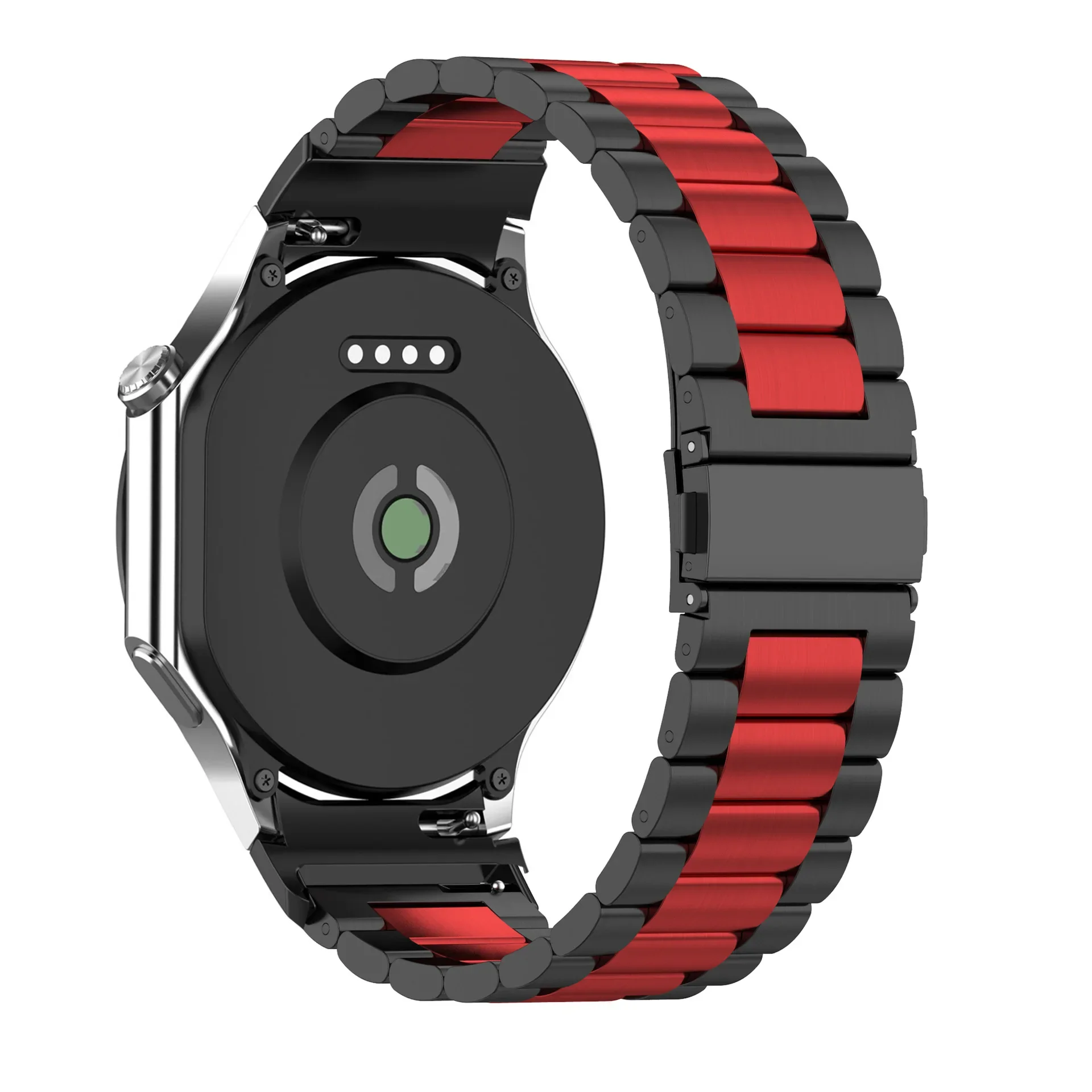 حزام ساعة من الفولاذ المقاوم للصدأ بدون ثغرات ، سوار بديل لساعة OPPO X ساعة ذكية ، واجهة دائرية