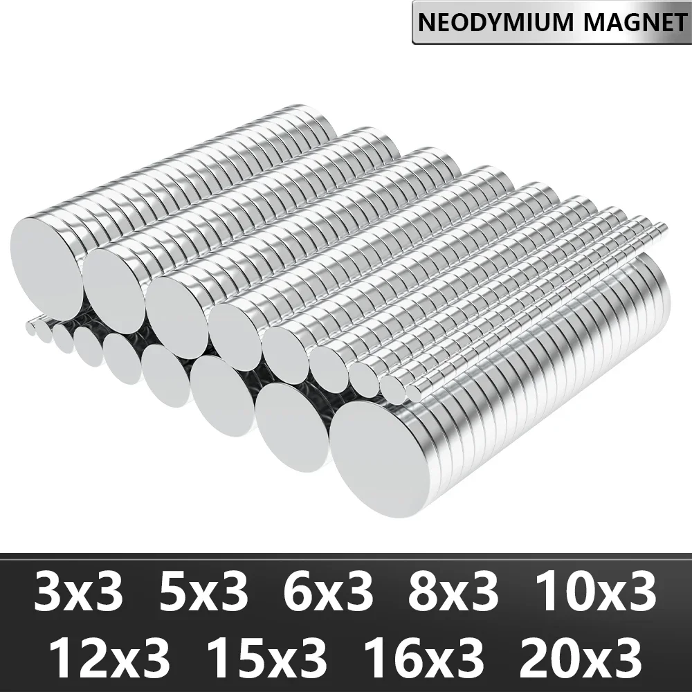 6x3 10x3 20x3mm N35 Super Strong Neodymium Magnet Round NdfeB Powerful Permanent Magnetic imanes  Magnents Refrigerator Magnet