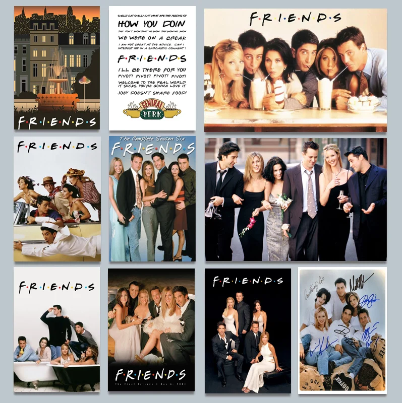 Classic TV Show Series Friends Posters Canvas Painting Retro Poster Wall Sticker Modern Paintings for Living Room Home Decor