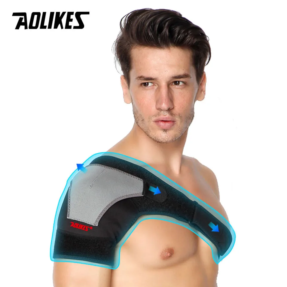 AOLIKES Shoulder Stability Brace Adjustable Shoulder Support, Light Breathable Neoprene Shoulder Support for Sport,Shoulder Pain