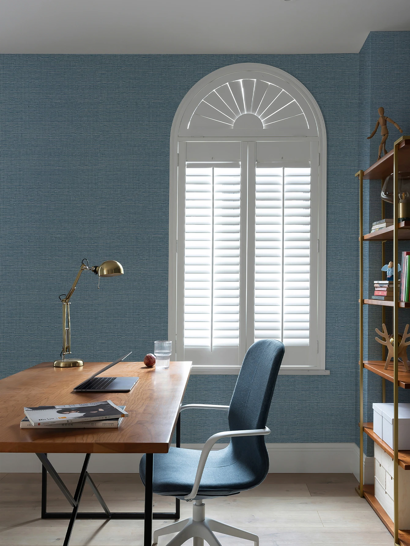 Solid Color PVC Blue Texture Straw Wallpaper Self-adhesive Waterproof Background Wall Renovation Wallpaper Wall Sticker
