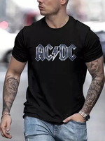 2025 New AC DC Classic Rock Band Printed Graphic T-shirts for Men and Women Short Sleeve T-shirt for High Quality Men's Clothing