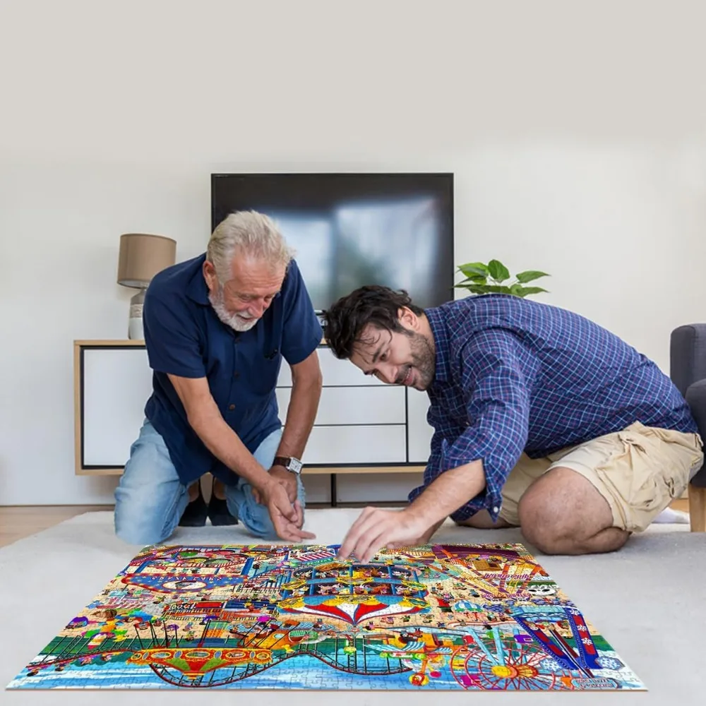 1000/500/300/120 قطع متنزه بانوراما الألغاز للكبار ديكور المنزل تحدي الأسرة متعة ألعاب تعليمية لعبة