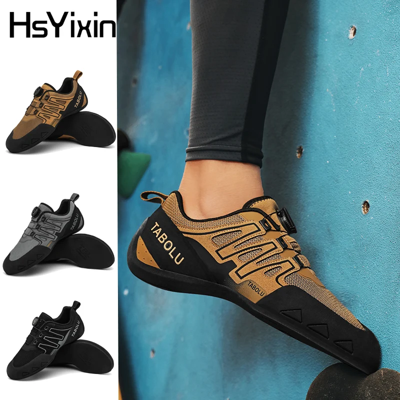 

Professional Rock Climbing Shoes Neutral Rubber Anti-Slip Mesh Breathable 39-44 Rock Climbing Bouldering Training Shoes