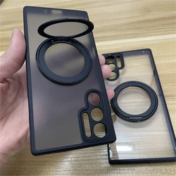 Case For Red Magic 10 Pro Plus Case Magnetic With Ring Stand Transparent Cover For Nubia RedMagic 10S Pro 5G Phone Protect Shell